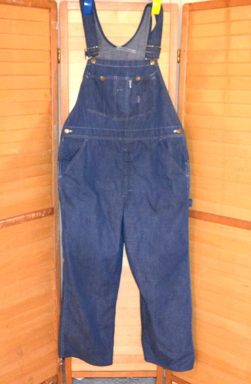 Vintage Overalls Bibbs Original Farmer Unisex Hipster Country Peasant Festival